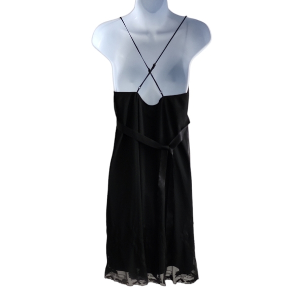 Betsey Johnson Black Coctail Evening Flirty Sheer Embroidered Dress 6 - Picture 5 of 10